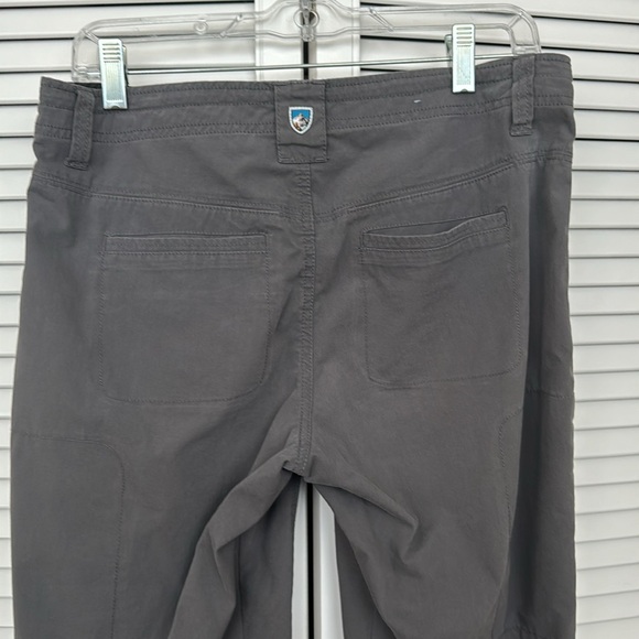 Kuhl gray convertible pants with zipper/drawstring/ button front  size 6 short. - Picture 3 of 9
